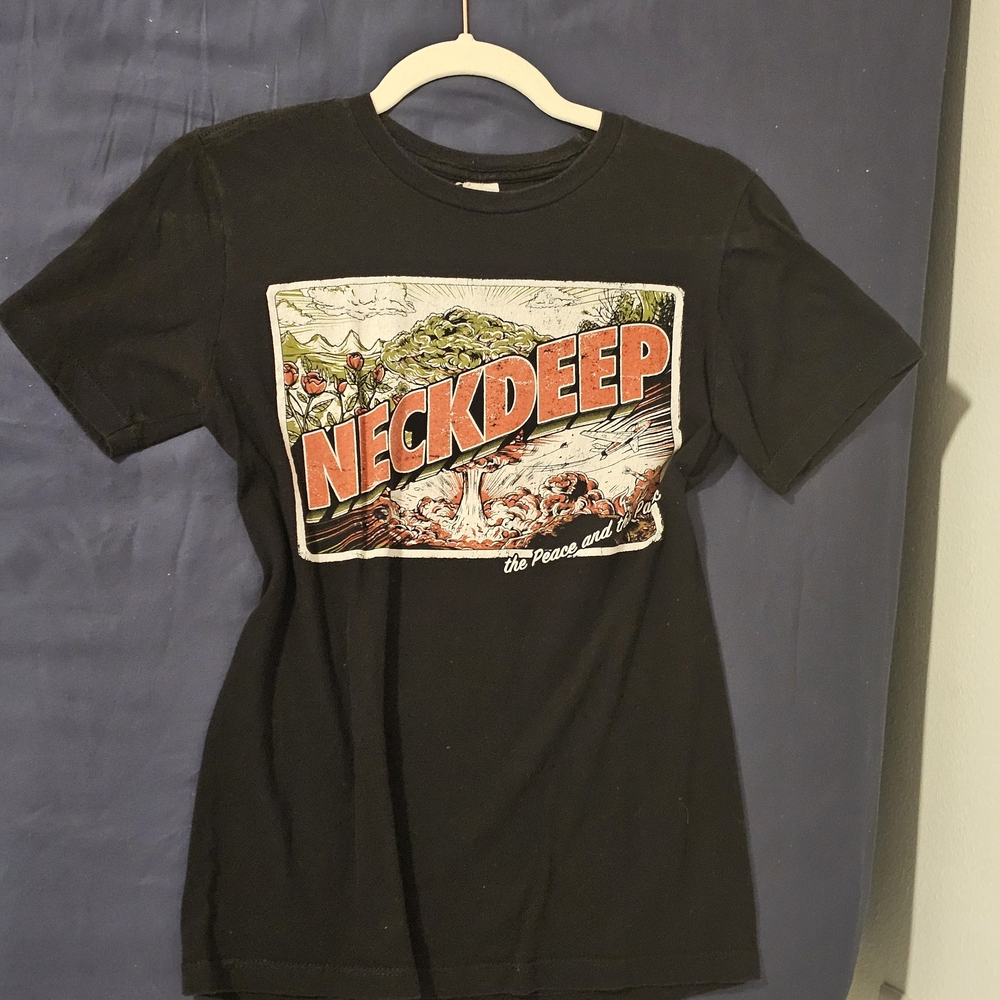 Black Neck Deep Graphic T-Shirt